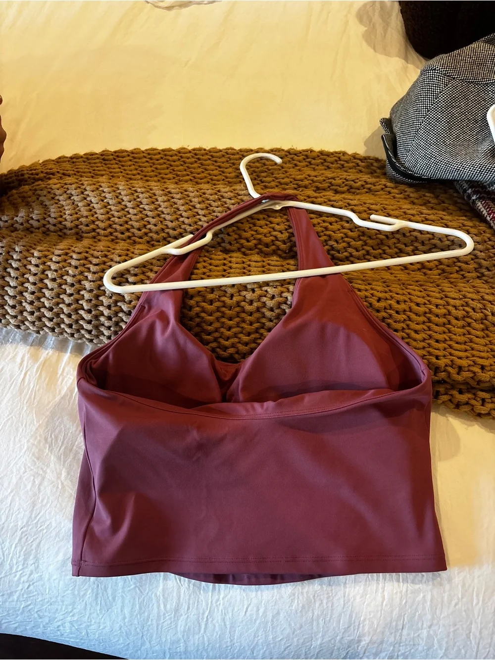 Gymshark Maroon Halter Croptop